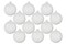 12 Pack 70mm 2.75" White Glitter Ball Ornament with Wire